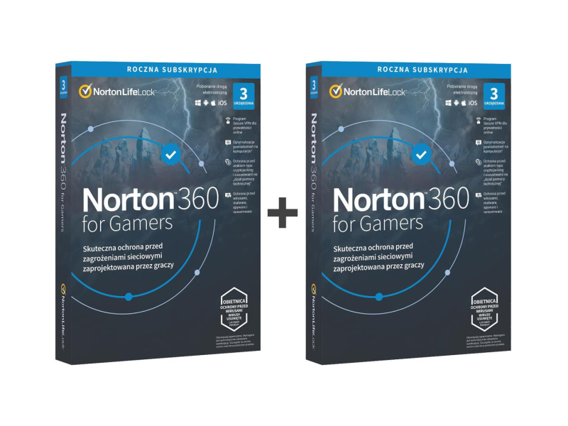 NortonLifeLock | Norton 360 for Gamers 3st. + 3st. (12m.)